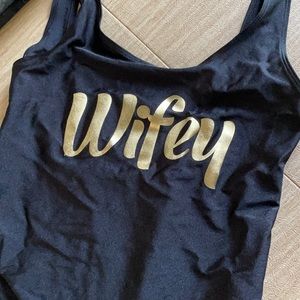 Wifey one piece swim NWT